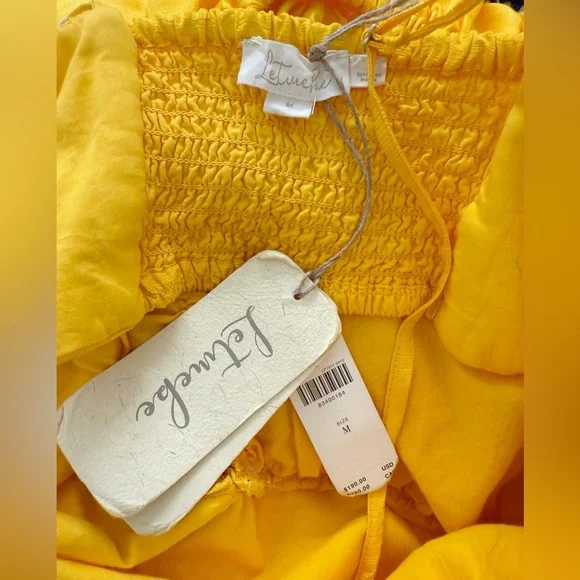 NWT Anthropologie Let Me Be Cutout Tiered Maxi Dress in Tangerine Yellow Size M - Picture 12 of 15